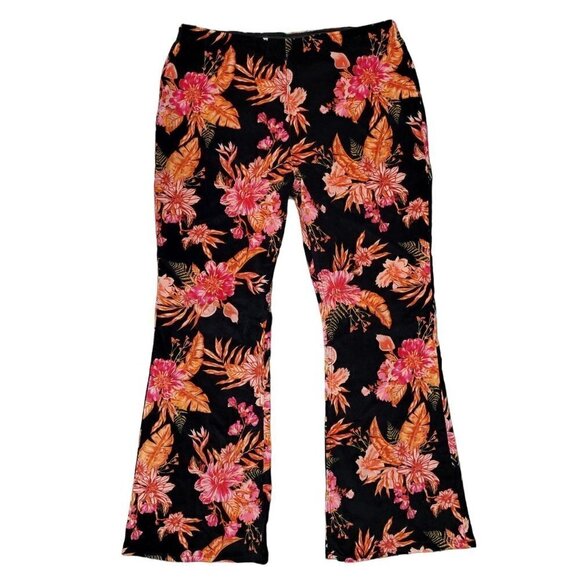 Corduroy High Rise Flare Pants Size XXL (19) Juniors Floral No Boundaries - Picture 1 of 5